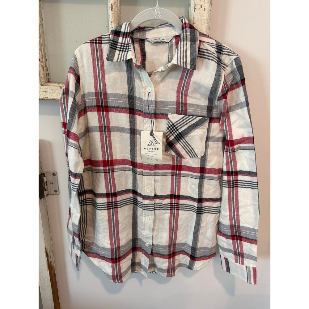 NWT Alpine Design size small plaid flannel shirt